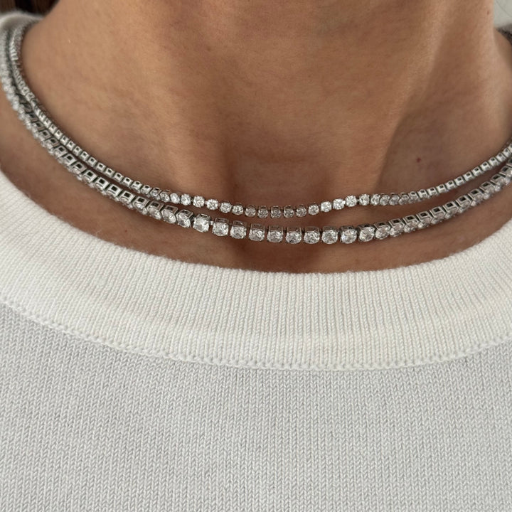 Silver Tennis Necklace