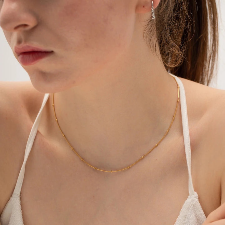 Dainty Thin Ball Necklace