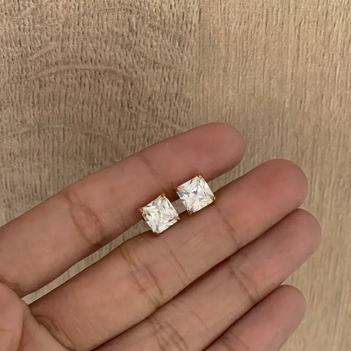 Square Stone Studs