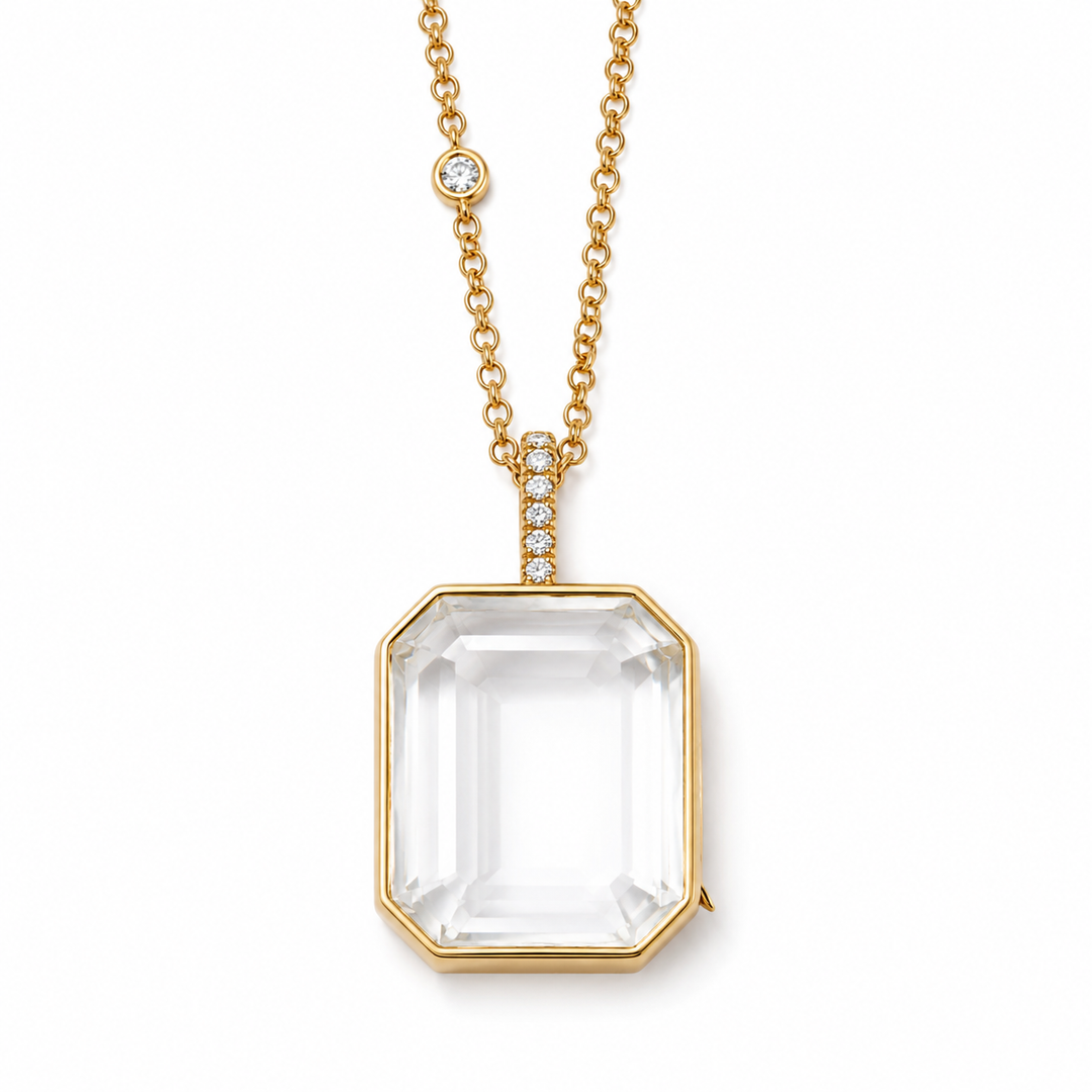 RECTANGLE LOCKET NECKLACE