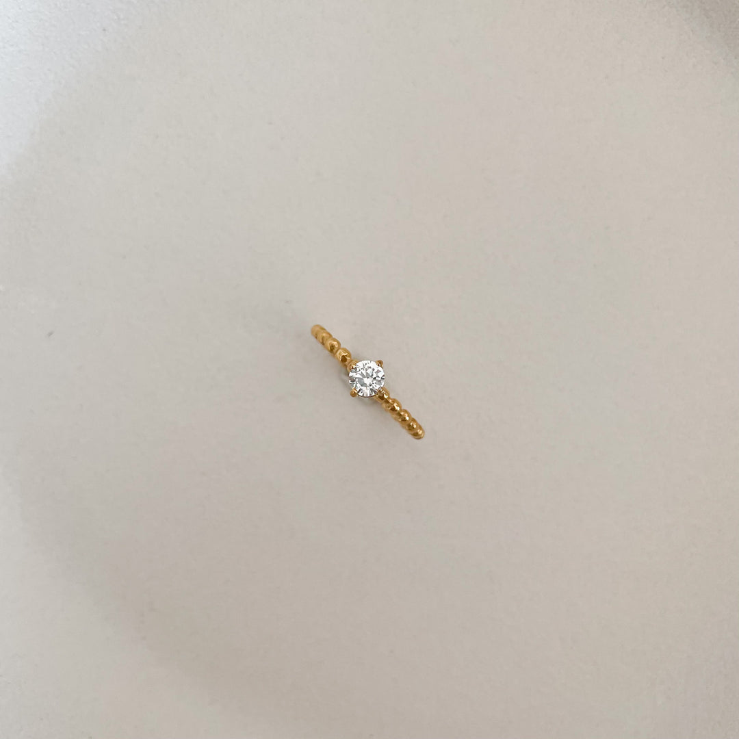 Dainty Cz Bubble Ring