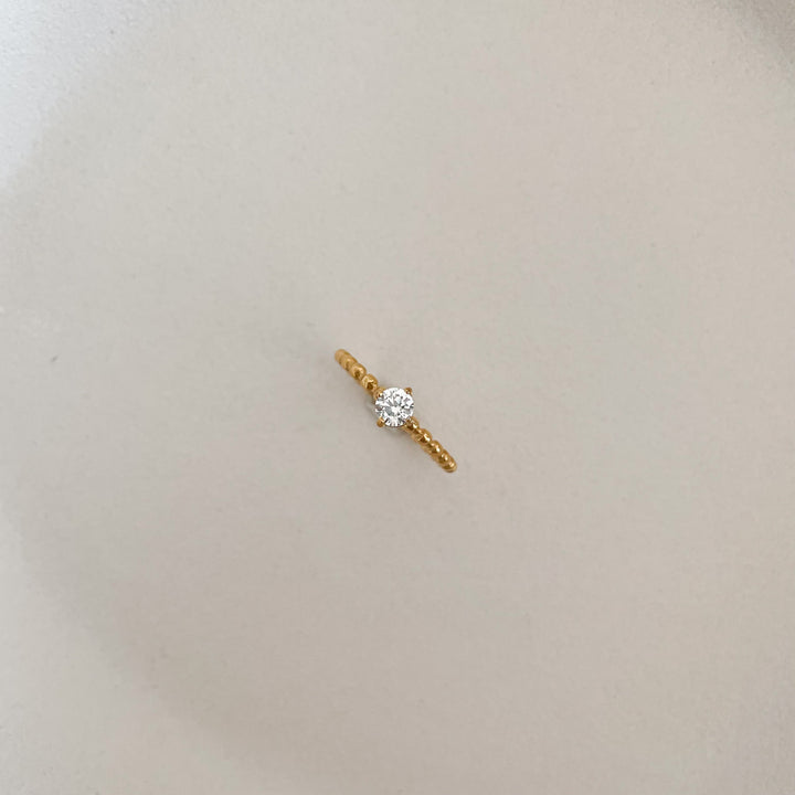 Dainty Cz Bubble Ring