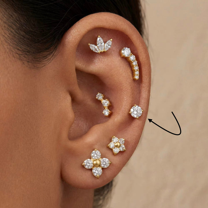 Small Round Ball Back Stud