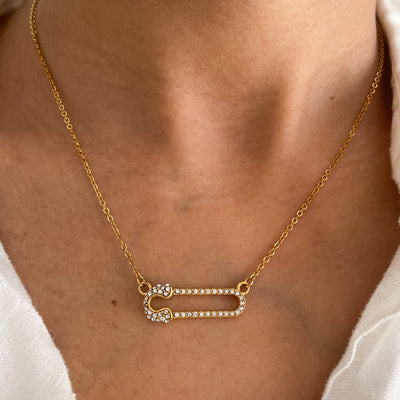Beck Safety Pin Necklace