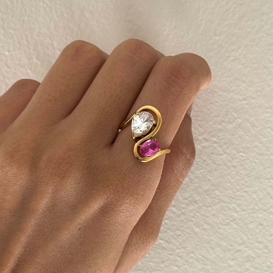 Paris Pink Stone Ring