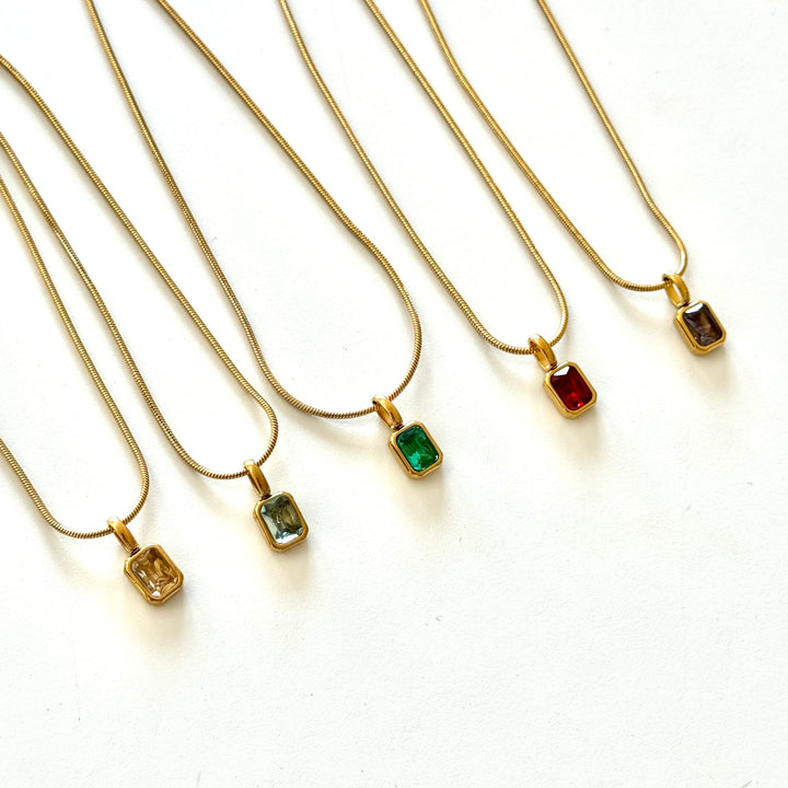 Birthstone Necklace With Charm