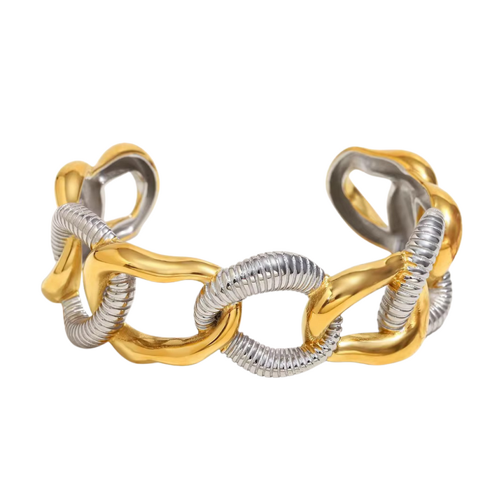 Mixed Metal Cuff Bangle