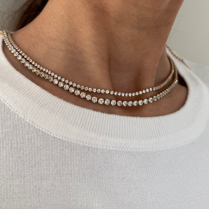 Gold Tennis Necklace