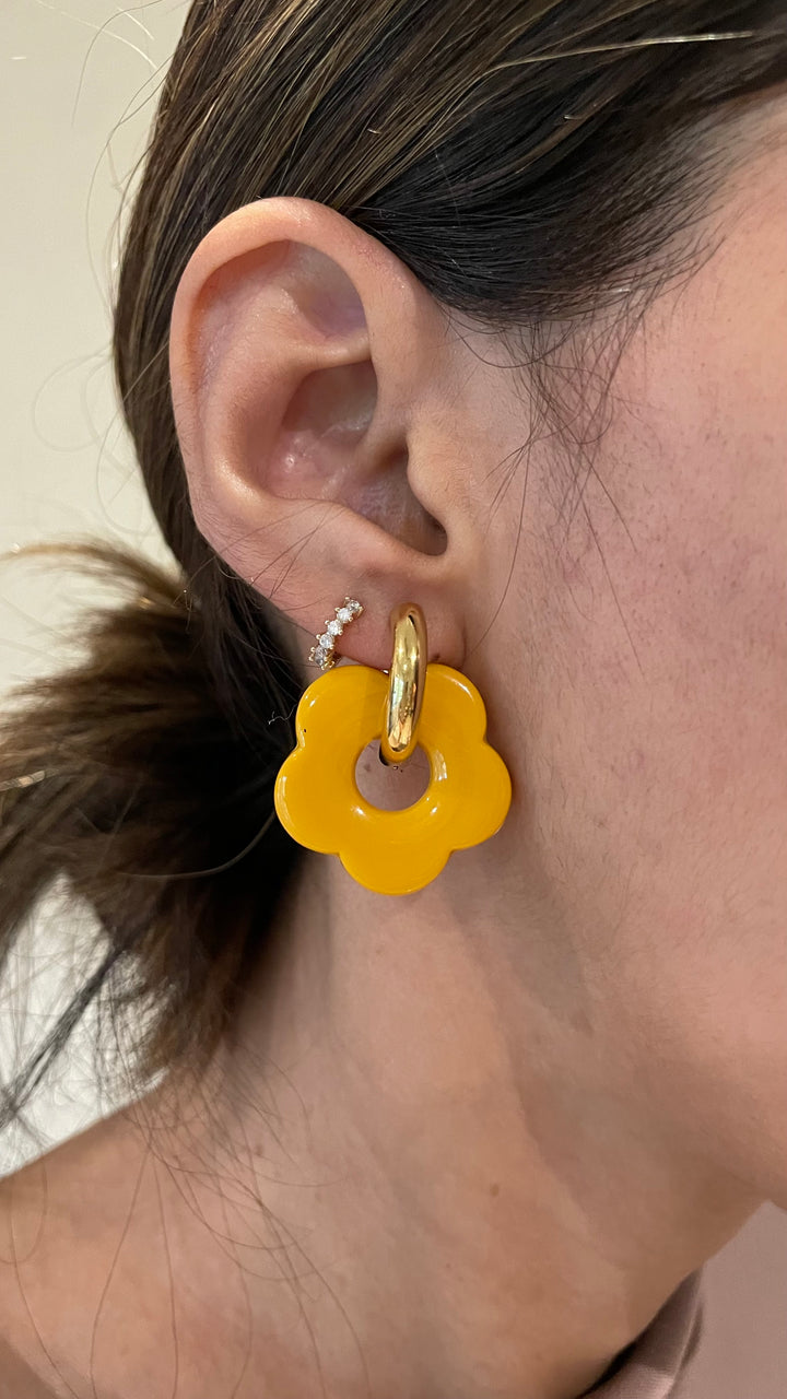 Flower Hoops - Orange