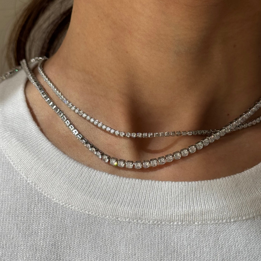 Silver Tennis Necklace