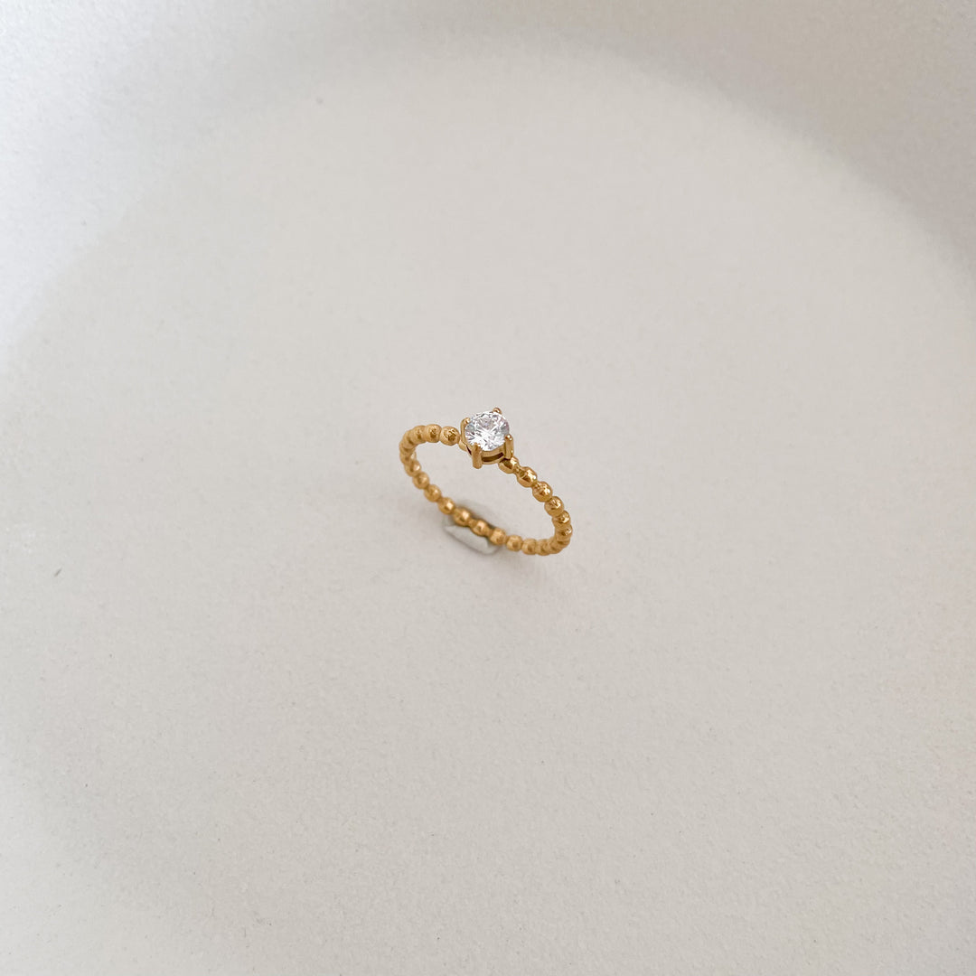 Dainty Cz Bubble Ring