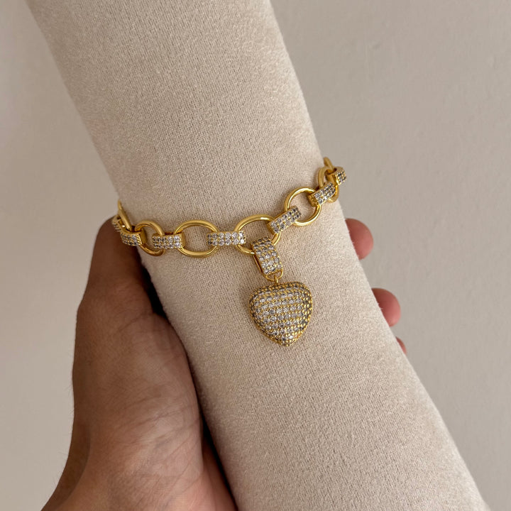 Heart Pendant Bracelet