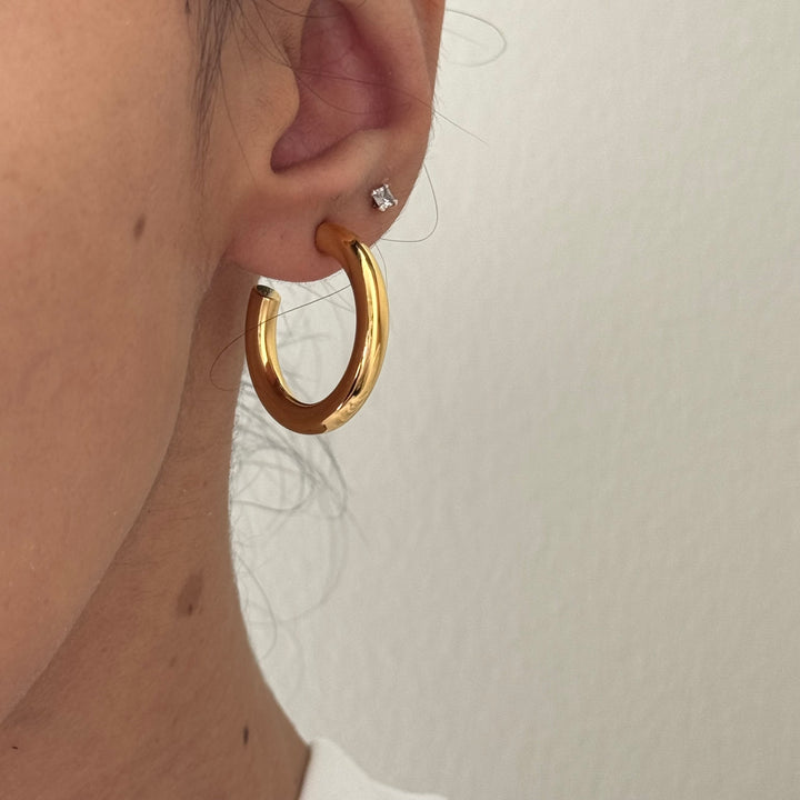 Hypoallergenic waterproof hoop earrings – Belleza By Zaa