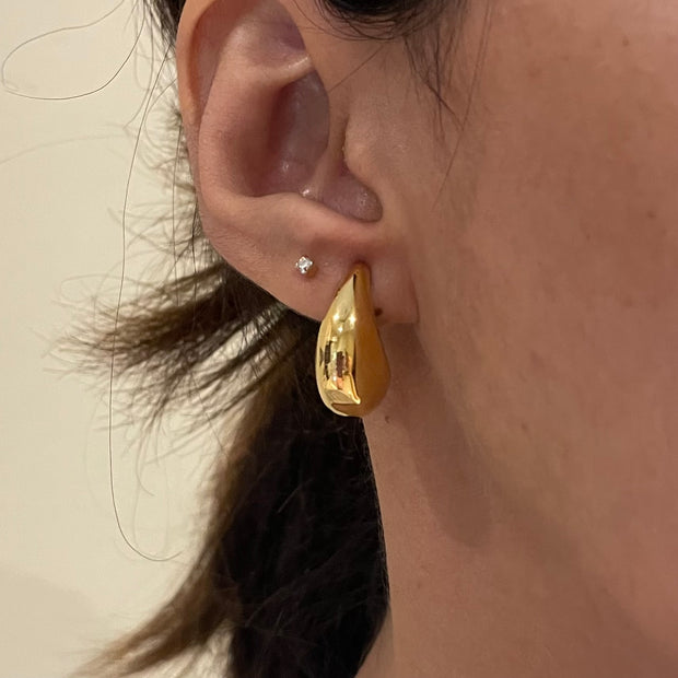 Hollow Mini Teardrop Earring