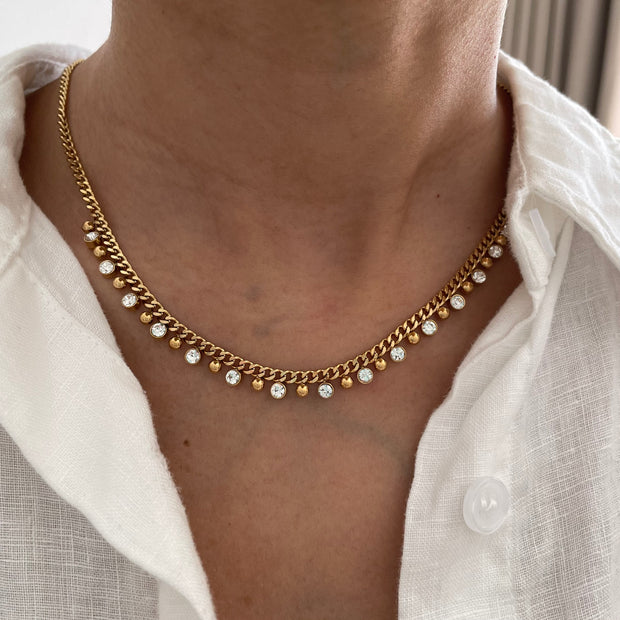 Ava Dangle Stone Necklace