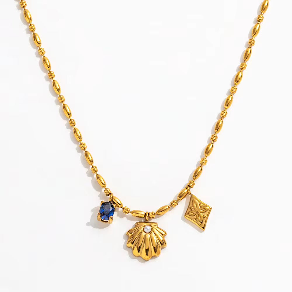 Blue Iris Necklace