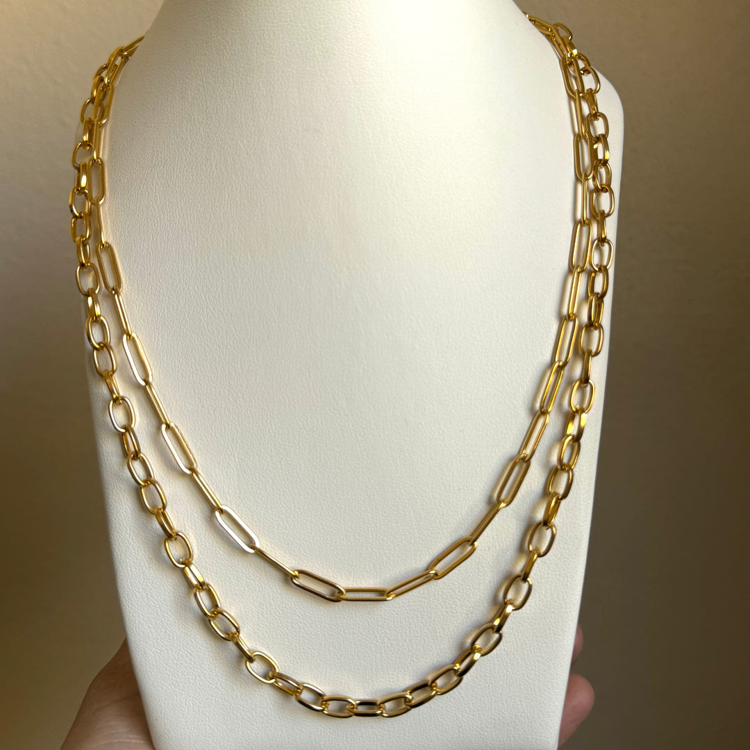 Paperclip Layered Necklace