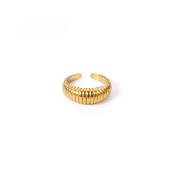 Croissant open band ring
