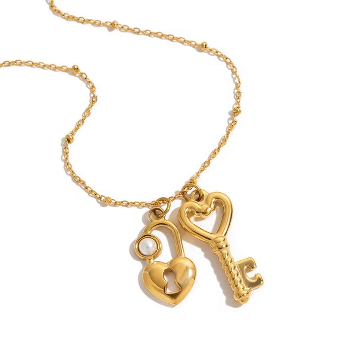 Lock & Key Pendant Necklace