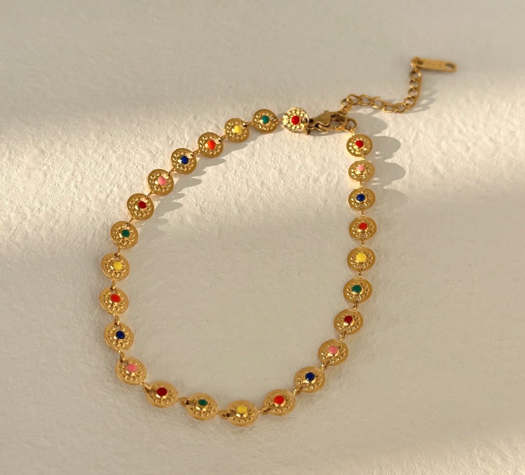 Colour Disc Anklet