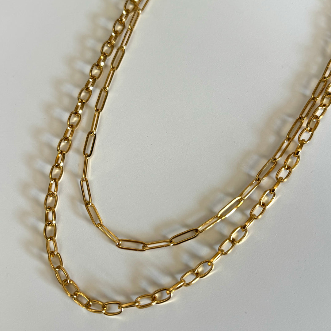 Paperclip Layered Necklace