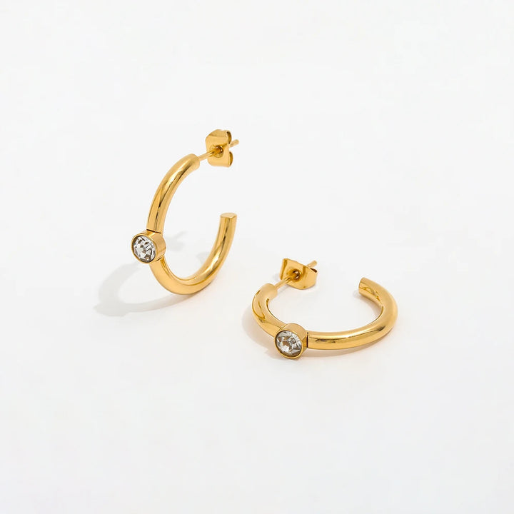 Cz Hoop Earring