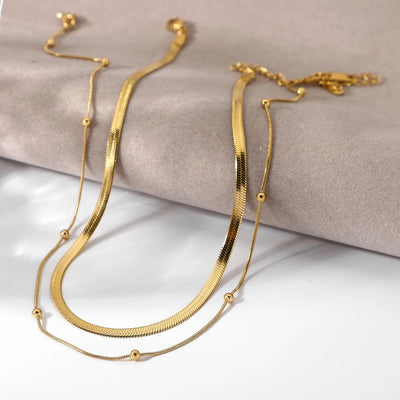 Layered Snake Ball Necklace