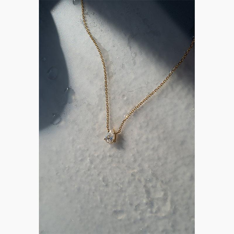 CZ waterdrop necklace