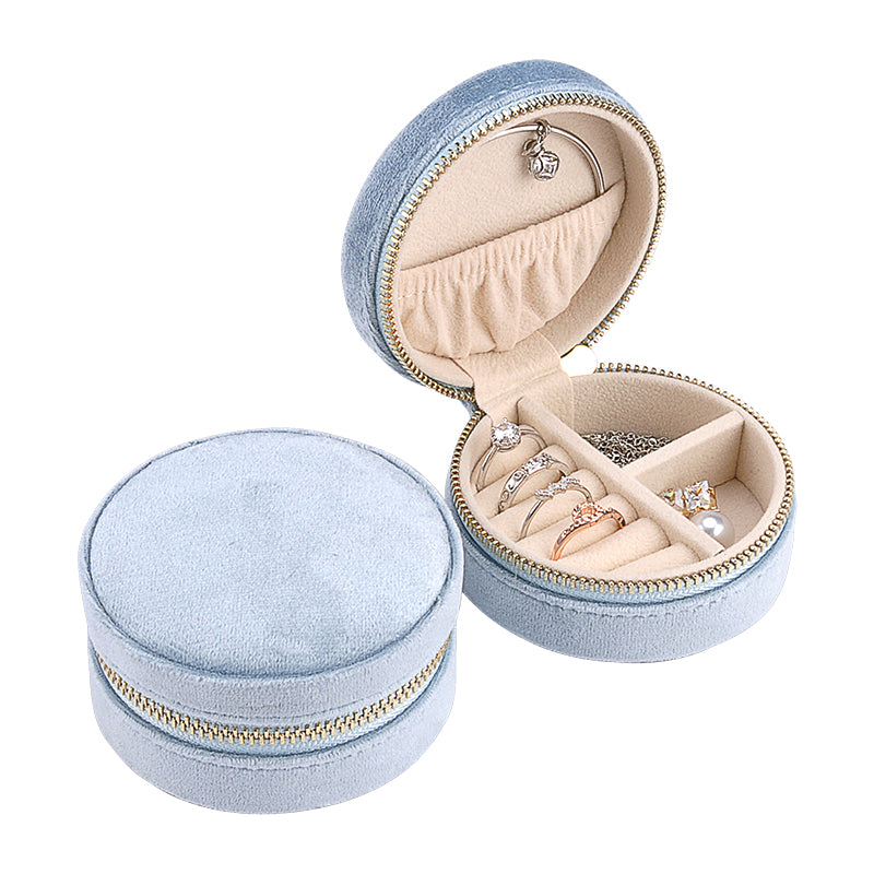 Velvet jewellery box | Light Blue