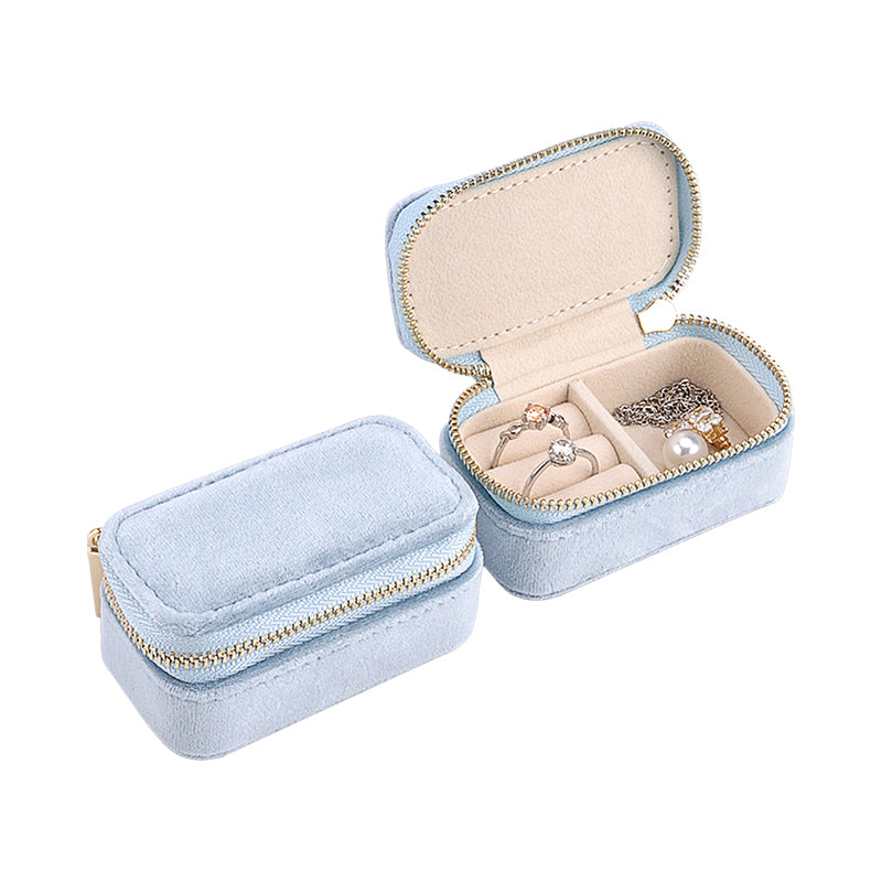 Velvet Jewellery Box | Light Blue