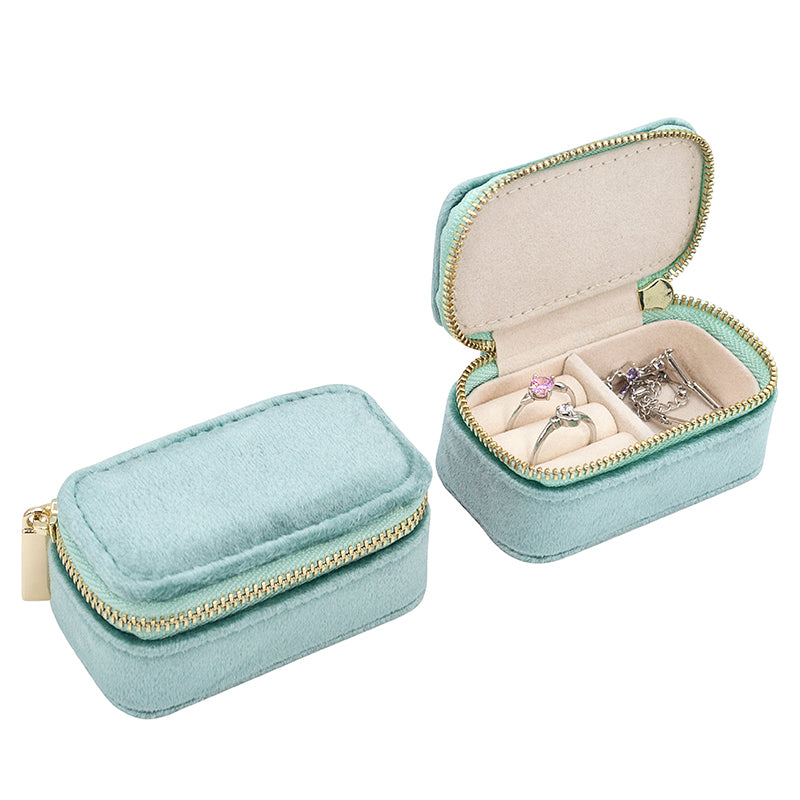 Velvet Jewellery Box | Sea green