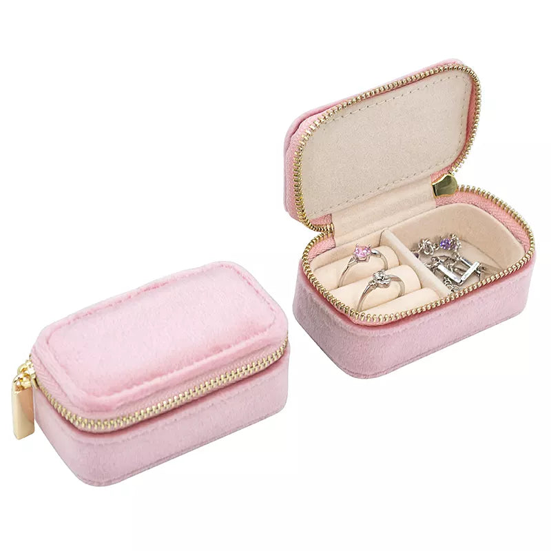 VELVET JEWELLERY BOX | Light Pink