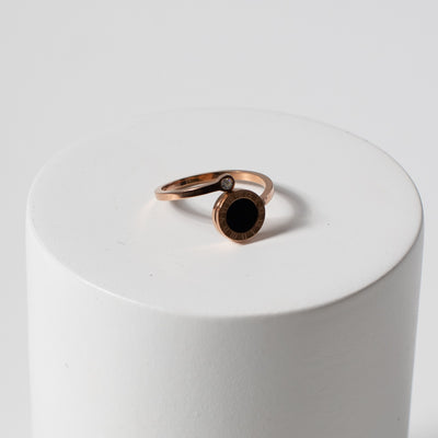 Roman Numeral Adjustable Ring - Rose Gold