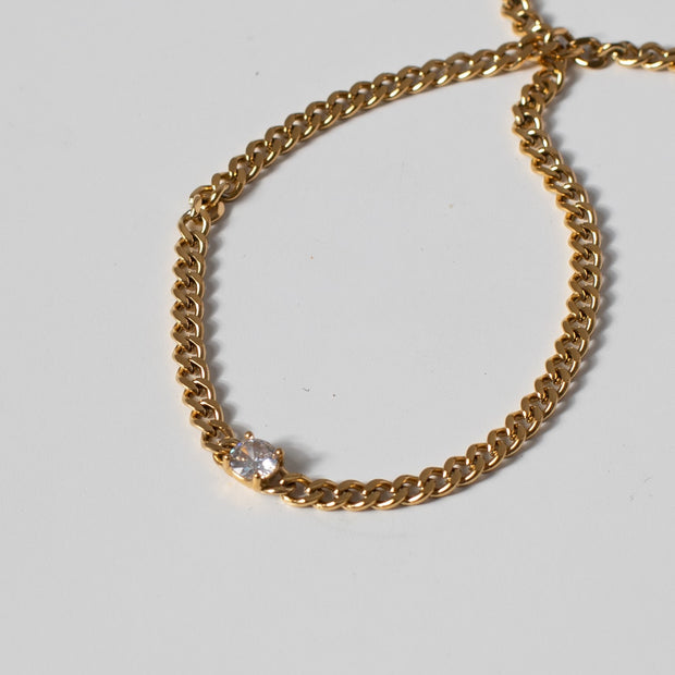 Sara CZ Cuban Necklace