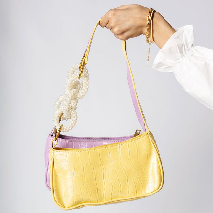 Pearl Shoulder Bag - Yellow