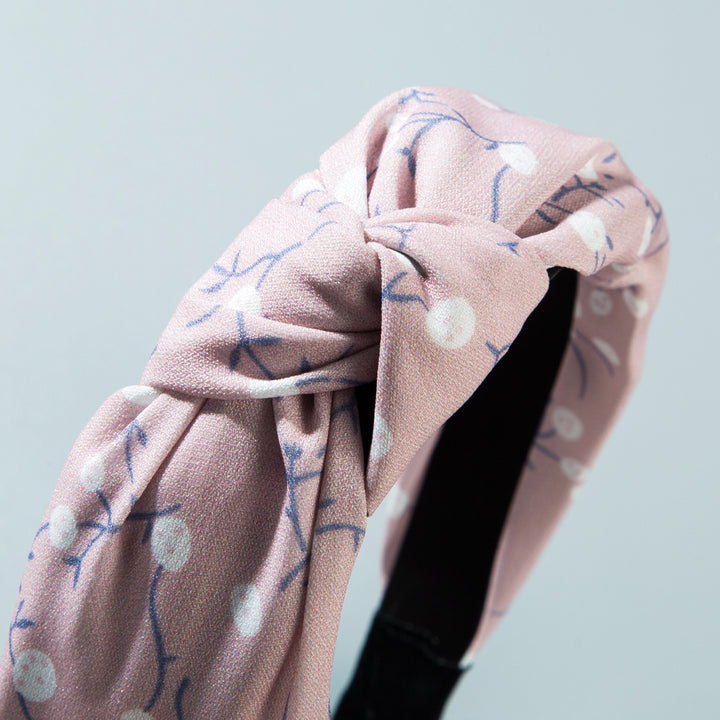 Printed Chiffon Headband - Pink