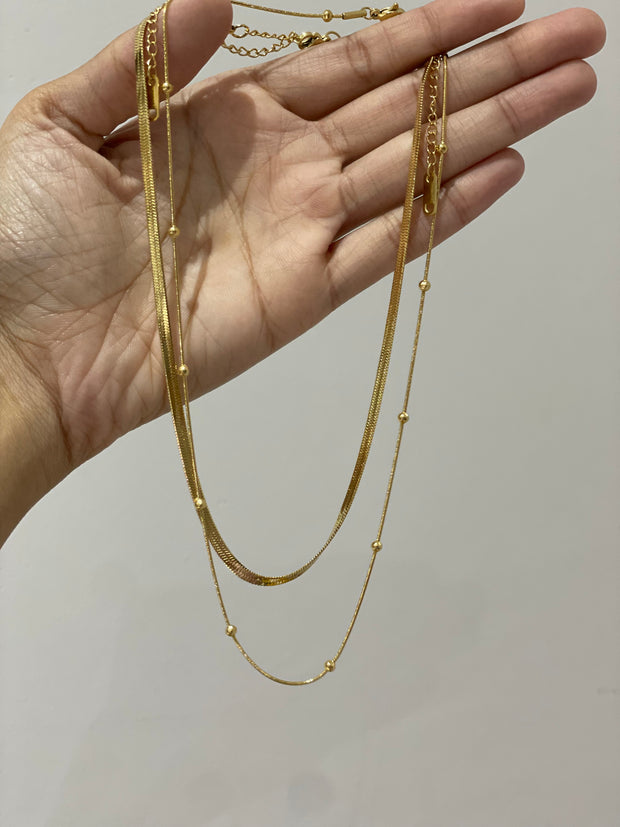 Layered Snake Ball Necklace