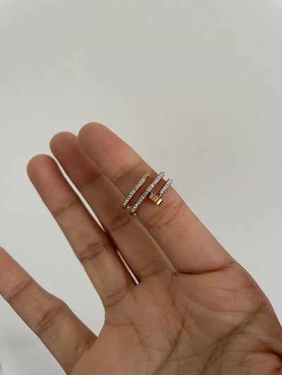 Rose Gold Nail Ring - Size 5