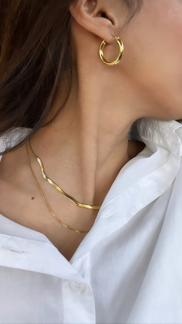 Leah Layered Snake Necklace