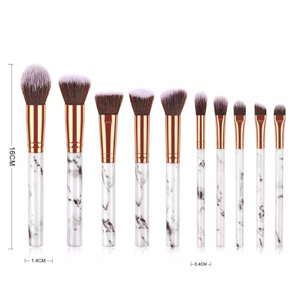 Marble Brush Set 10pc Set