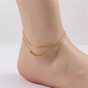 Ball layered anklet